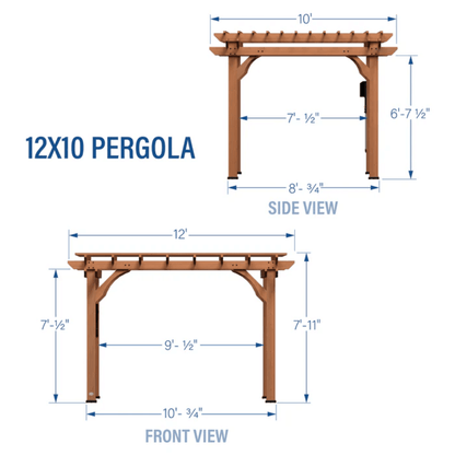 Backyard Discovery 12′ x 10′ Cedar Pergola image 2