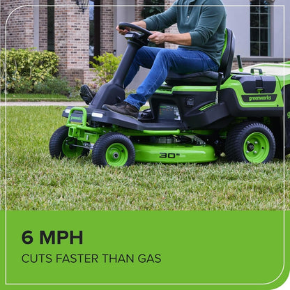Greenworks 60V 30” CrossoverT Riding Lawn Tractor with 8.0 Ah image 6