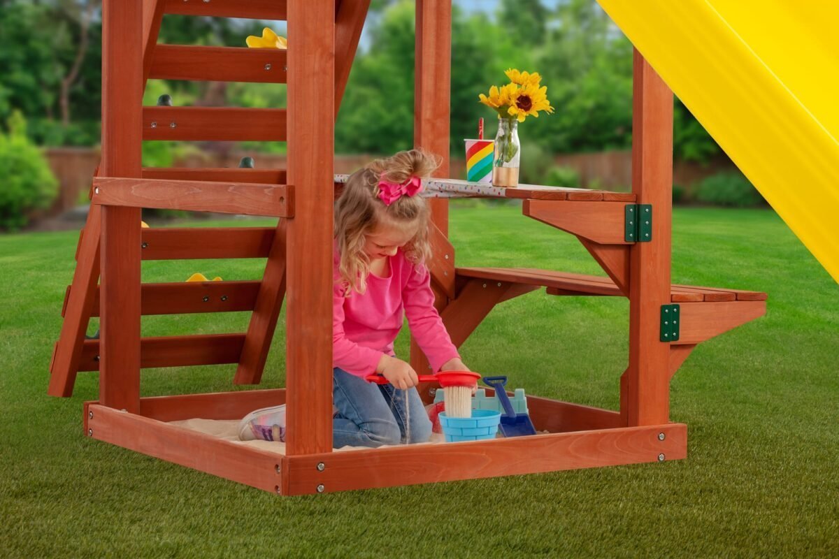 Creative Cedar Designs Cedar Cottage Wooden Swing Set image 5