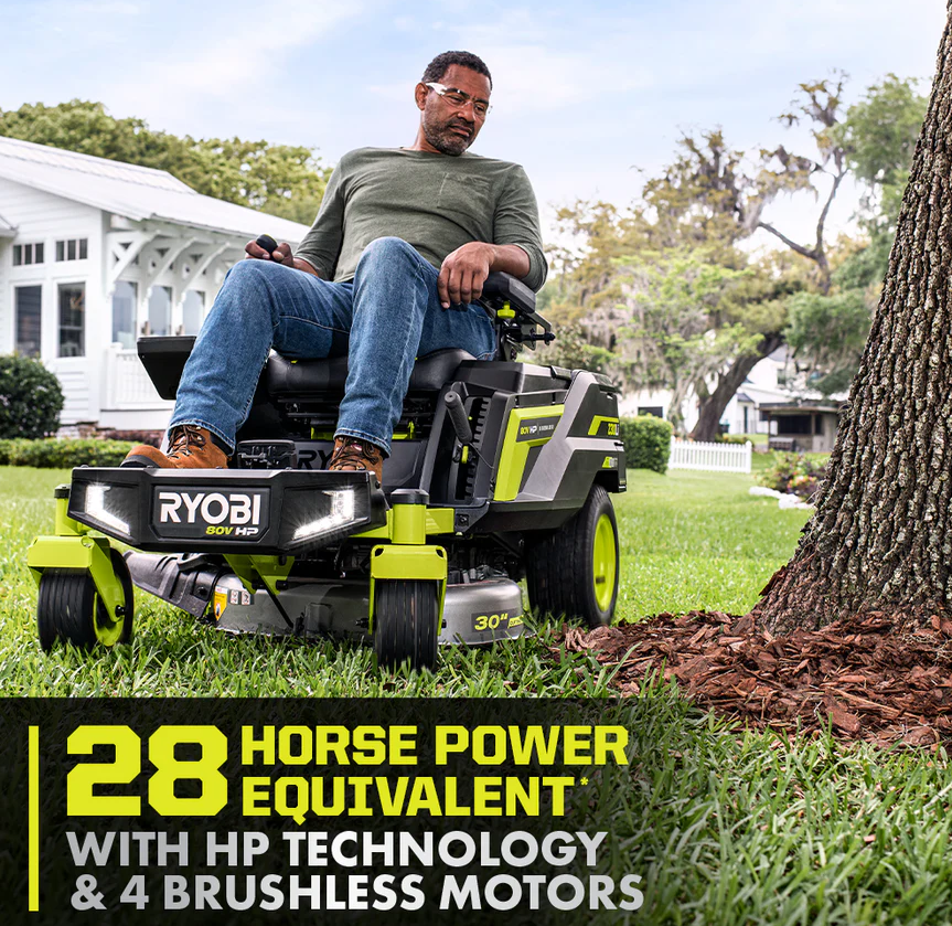 RYOBI 80V HP Brushless 30 in. Battery Electric Cordless Zero Turn Mower with 80V 10 Ah Batteries image 1