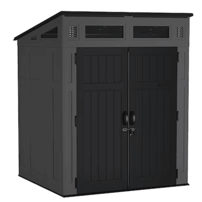 Suncast 6-Feet x 4-Feet Modernist Lean-to Resin Storage Shed (Floor Included) in Gray | BMS6583T image 0