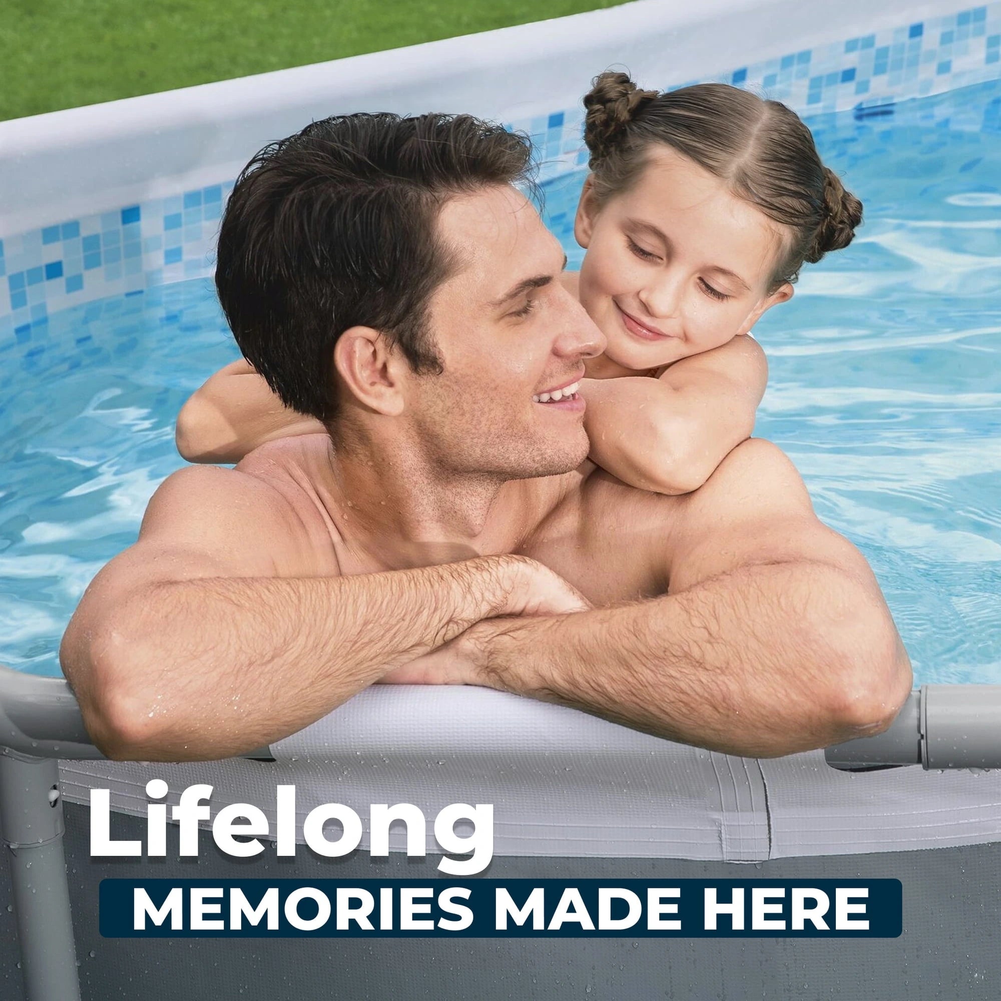 Bestway Steel Pro MAX 14 ft x 8 ft 2 in x 39.5 In, Oval Above Ground Pool Set, Outdoor Frame Swimming Pool image 6