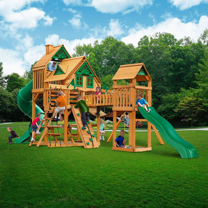 Gorilla Playsets Treasure Trove II Treehouse Wooden Swing Set image 1