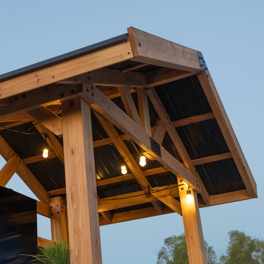Backyard Discovery 9X6 Palisade Cedar & Steel Outdoor Bar image 9