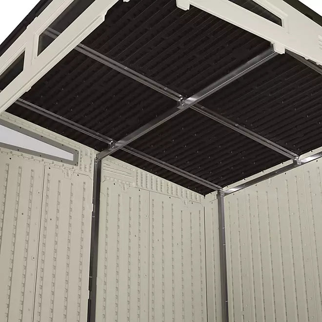 Suncast 7′ x 7′ Modernist Resin Outdoor Storage Shed image 3