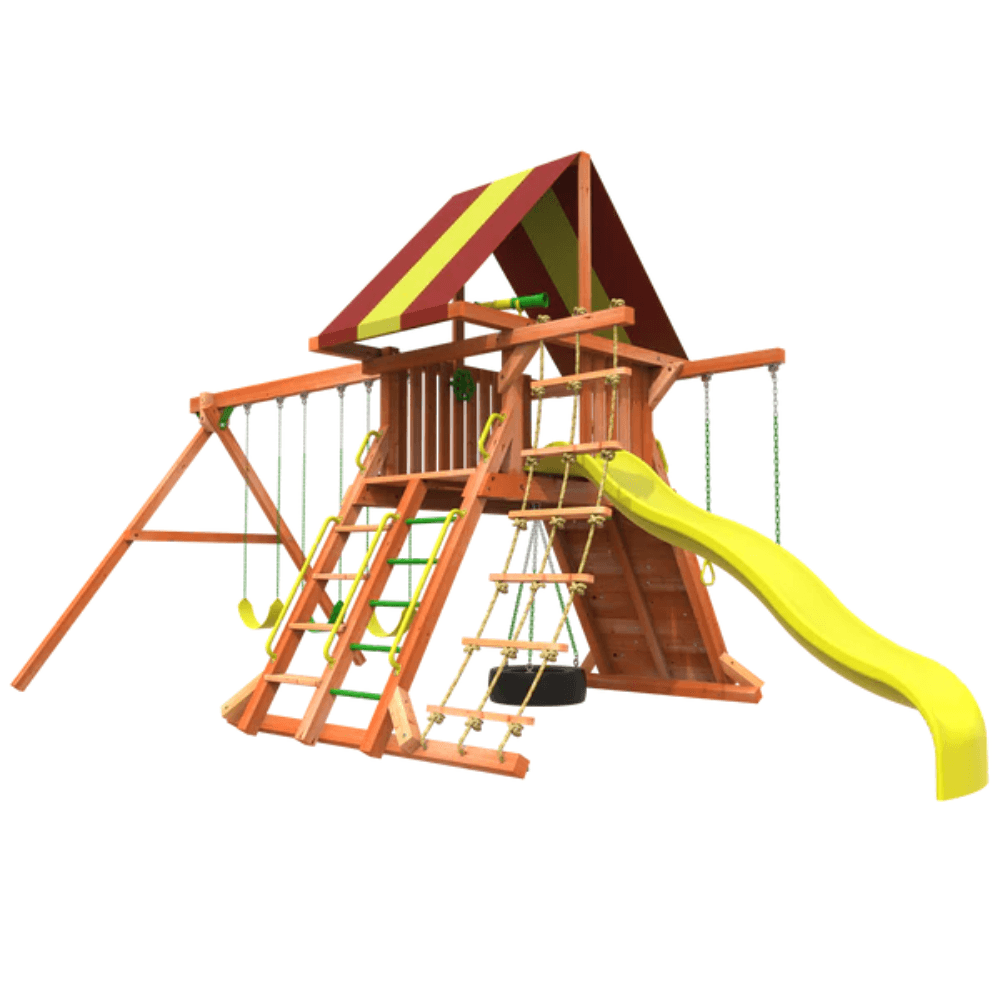 Woodplay Tiger Tower Combo A – Premium Wooden Swing Set for Endless Backyard Fun image 3