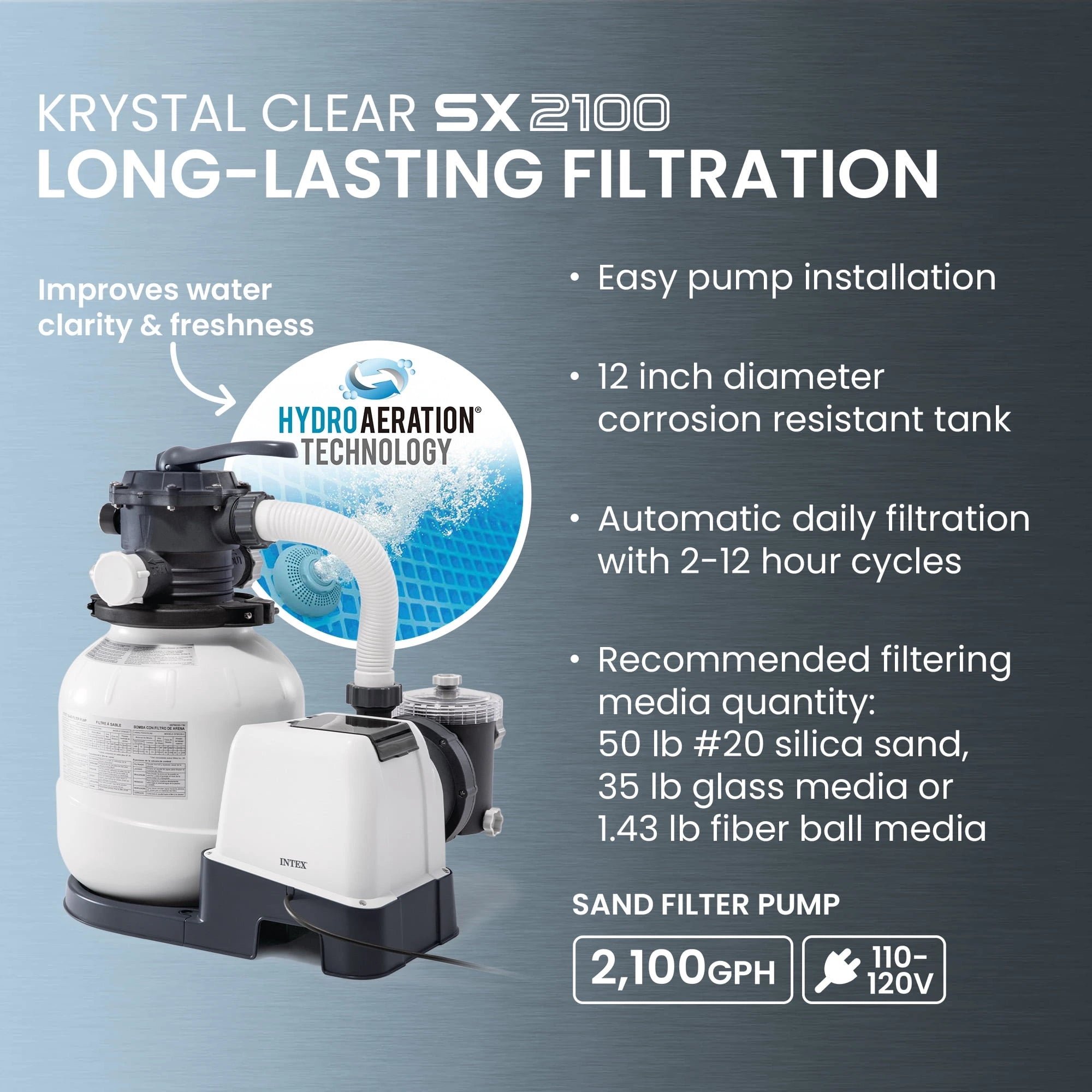 INTEX Ultra XTR 18ft x 52in Round Above Ground Pool Set, Sand Filter Pump image 5