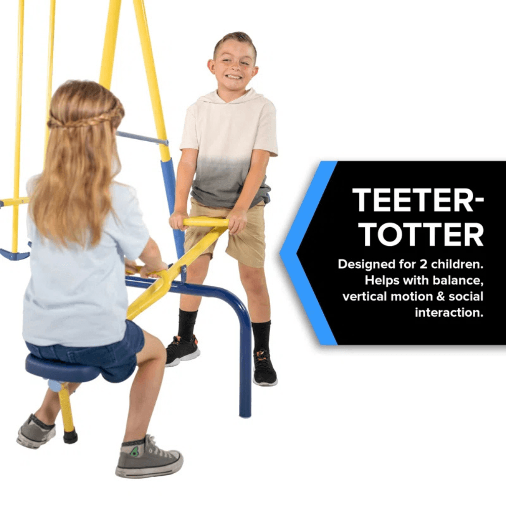 Sportspower Super 10 Metal Swing Set with Lifetime Warranty on Blow Molded Slide image 6