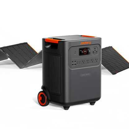Jackery HomePower 3600 Plus Portable Power Station with 2x 200W Solar Panels, 3600W AC Output, 3584Wh LFP Solar Generator, Expandable up to 21kWh, Essential Home Backup for Home Use, Emergencies, RV image 1
