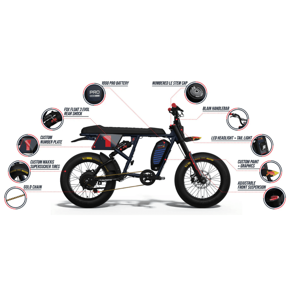 Super73 Oracle Red Bull Racing R Adventure Series Electric Bike image 1