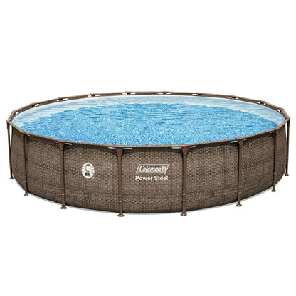 Coleman Power Steel 18 ft. x 48 in. Round Metal Frame Above Ground Pool Set image 0