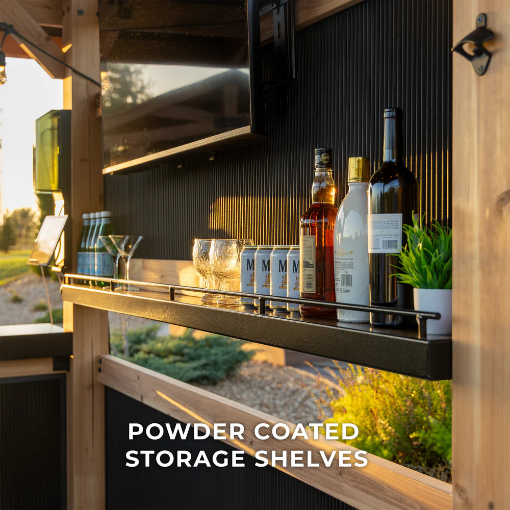 Backyard Discovery 9X6 Palisade Cedar & Steel Outdoor Bar image 6