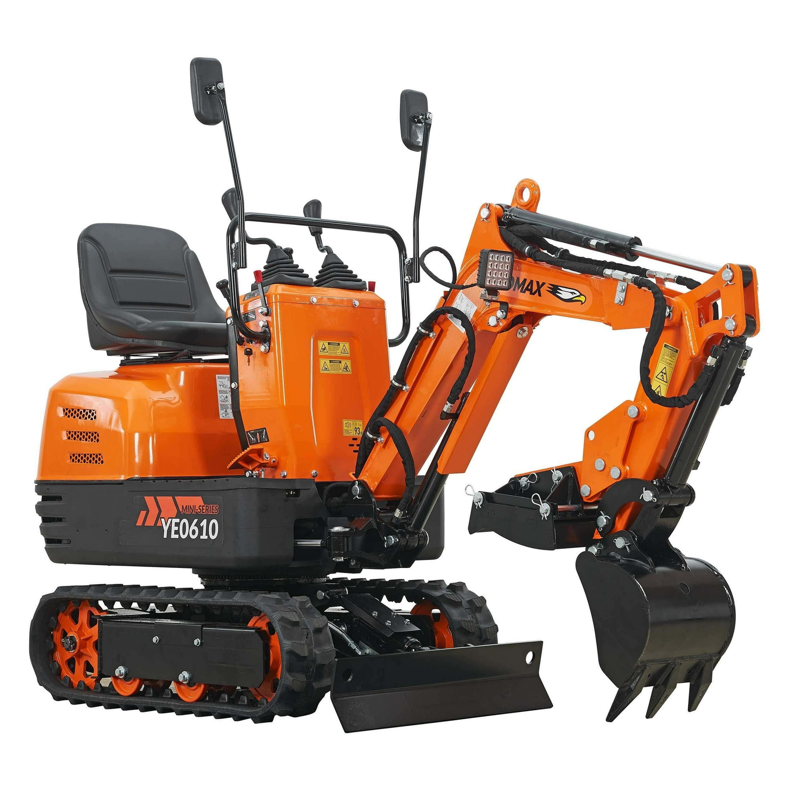 YARDMAX Mini Excavator with Claw Grading Bucket & Rake image 3