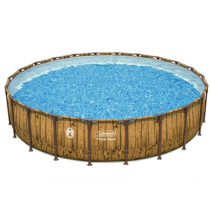 Coleman Power Steel 22 ft. x 52 in. Round Metal Frame Above Ground Pool Set image 0