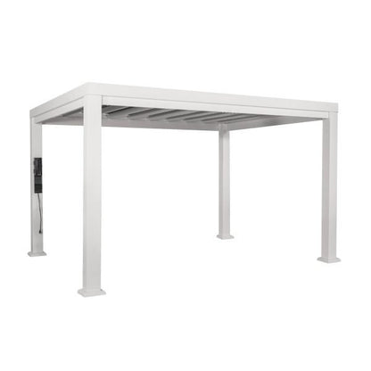 14×10 Windham Modern Steel Pergola With Sail Shade Soft Canopy image 1