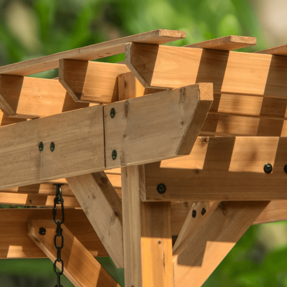 Backyard Discovery Callahan Cedar Wood Outdoor Pergola Swing Bench image 5