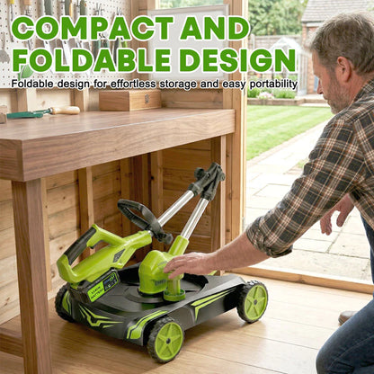 IToolMax 12-Inch Electric Weed Wacker & Eater with Detachable 4-Wheel Base image 2
