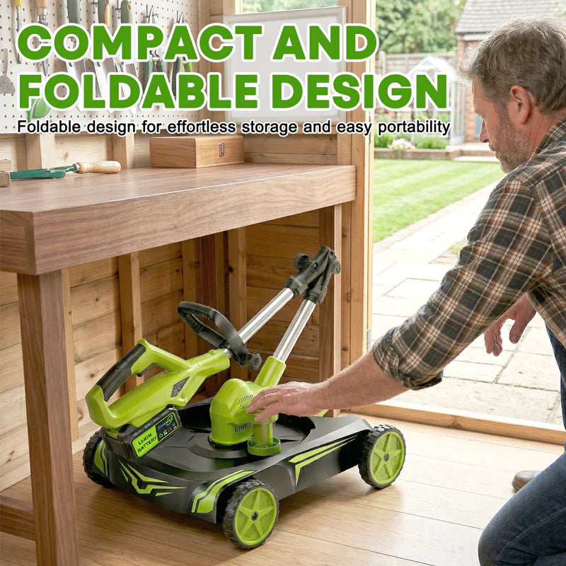 IToolMax 12-Inch Electric Weed Wacker & Eater with Detachable 4-Wheel Base image 2