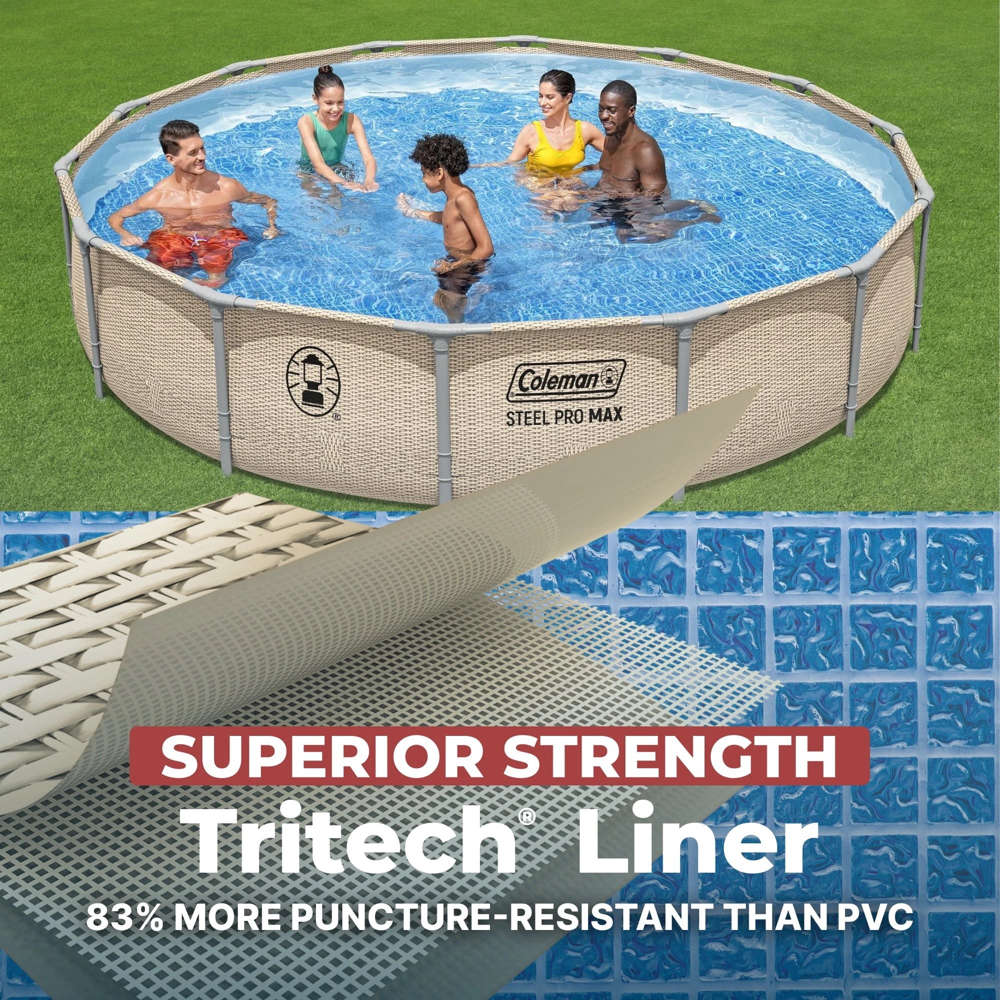 Coleman Steel Pro Max 14′ x 33″ Round Metal Frame Above Ground Pool Set image 5