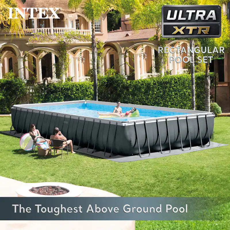 Intex 32′ x 16′ x 52″ Rectangular Ultra XTR Frame Above Ground Swimming Pool Set – 32 ft x 16 ft x 52 in image 1