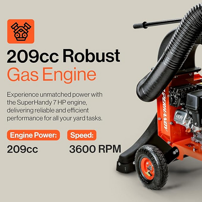 SuperHandy Leaf Vacuum & Wood Chipper – 7 HP 209cc Gas Engine image 3