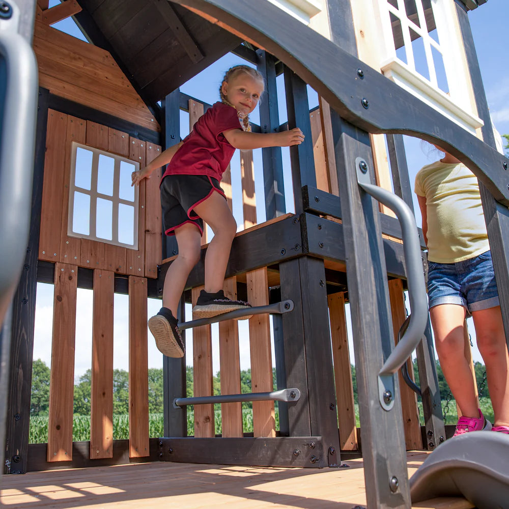 Backyard Discovery Mystic Tower Multi-Level Cedar Swing Set with Hidden Climbing Tower image 8