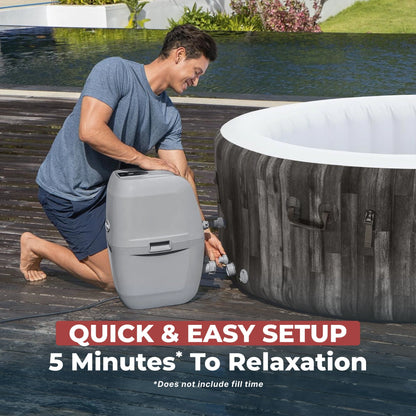 Coleman SaluSpa Bahamas AirJet 2-4 Person Circle Inflatable Hot Tub with Pump #P08411 image 6