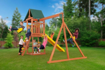 Creative Cedar Designs Cedar Cottage Wooden Swing Set image 4