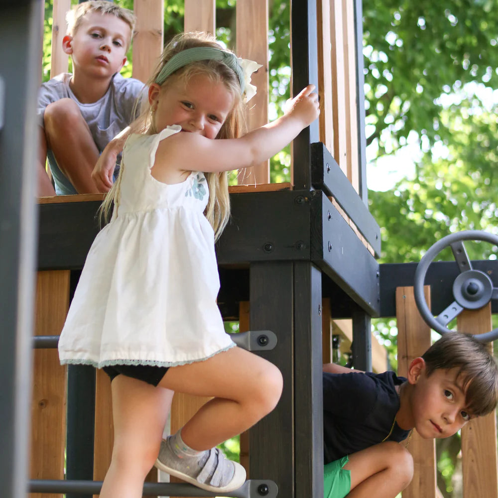 Backyard Discovery Mystic Tower Multi-Level Cedar Swing Set with Hidden Climbing Tower image 13