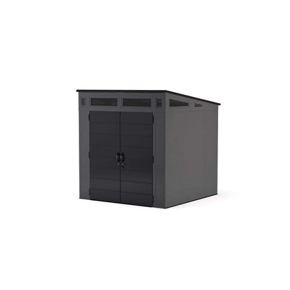 Suncast Modernist 7 ft. x 7 ft. Resin Vertical Pent Storage Shed with Floor Kit image 3