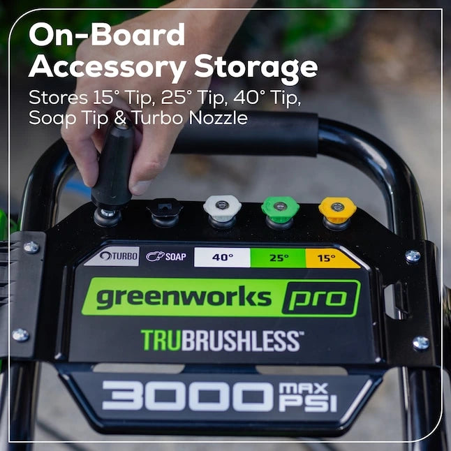 Greenworks 3000-PSI 2.0-GPM Cold Water Electric Pressure washer with 5 Spray Tips image 10