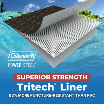 Coleman Power Steel 18 ft. x 48 in. Round Metal Frame Above Ground Pool Set image 2