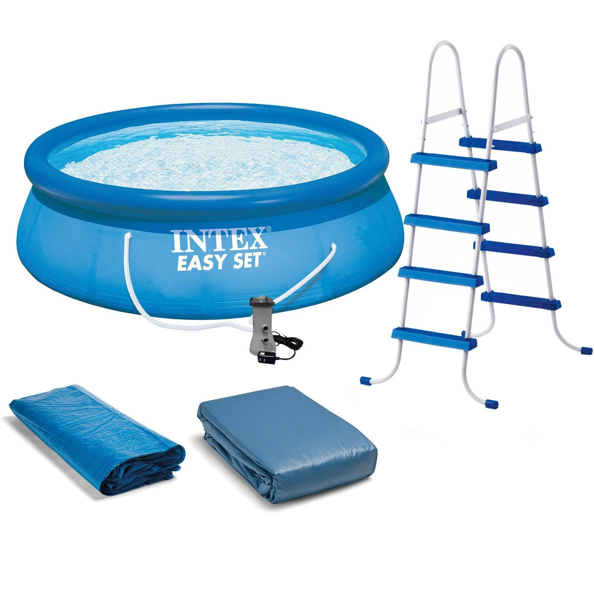 Intex 15ft x 48in Easy Swimming Pool Kit w/ 1000 GPH GFCI Filter Pump 26167EH image 1