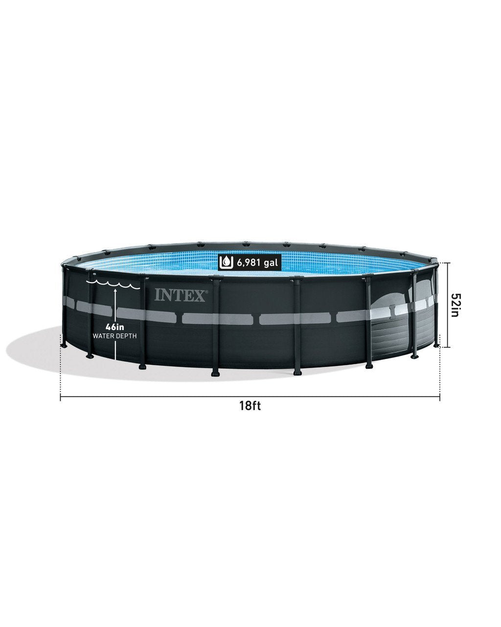 Ultra XTR® Frame Above Ground Pool with Sand Filter Pump – 18′ x 52″ image 6