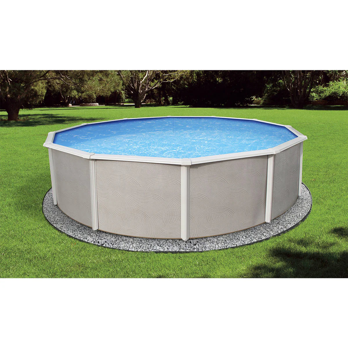Blue wave 24′ x 52″ Round Belize Above Ground Swimming Pool image 0