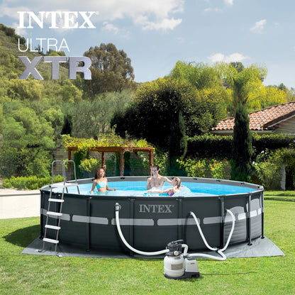 INTEX Ultra XTR 18ft x 52in Round Above Ground Pool Set, Sand Filter Pump image 1