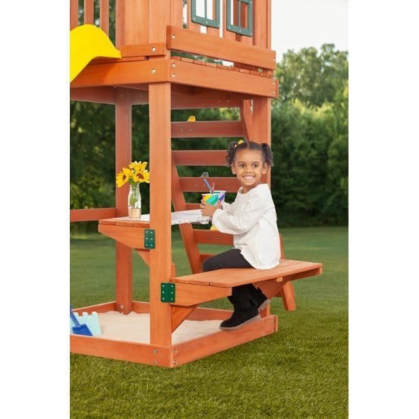 Creative Cedar Designs Cedar Cottage Wooden Swing Set image 2