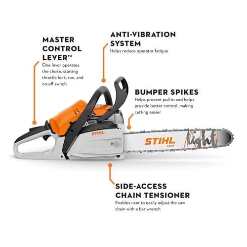 STIHL MS 162 16 in. Light 01 Bar Gas Chainsaw Picco Micro Mini 3 PMM3 3/8 in. image 1