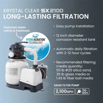 INTEX Ultra XTR 18ft x 52in Round Above Ground Pool Set, Sand Filter Pump image 5