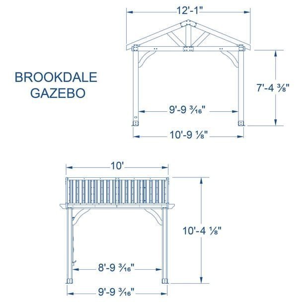 Backyard Discovery Brookdale 12 x 10 All Cedar Wooden Gazebo image 3