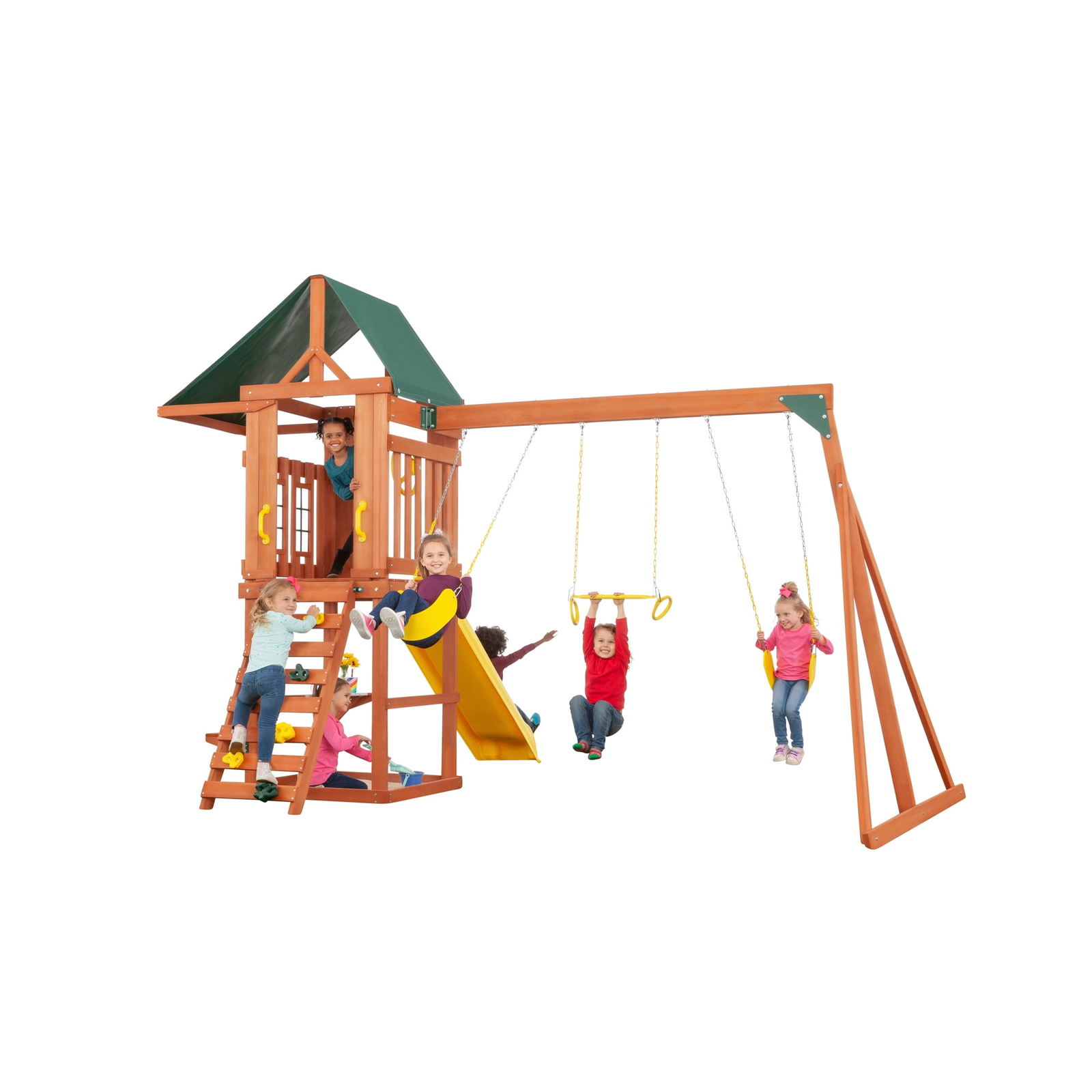 Creative Cedar Designs Cedar Cottage Wooden Swing Set image 0