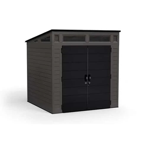 Suncast Modernist 7 ft. x 7 ft. Resin Vertical Pent Storage Shed with Floor Kit image 8