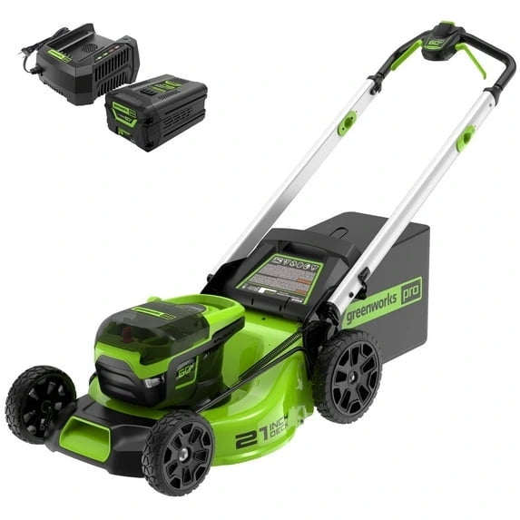 Greenworks 60V 21″ Cordless Brushless Lawn Mower with 5.0Ah Battery & Charger 2531602 image 0