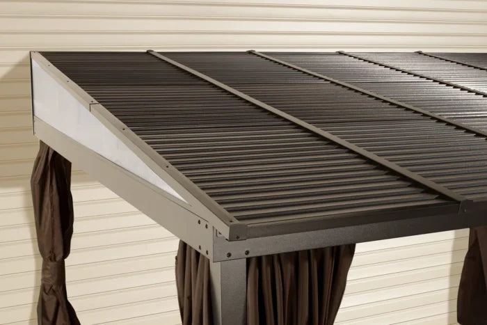Sojag 10 x 12 ft. Portland No.53 Wall Gazebo Steel Roof image 3