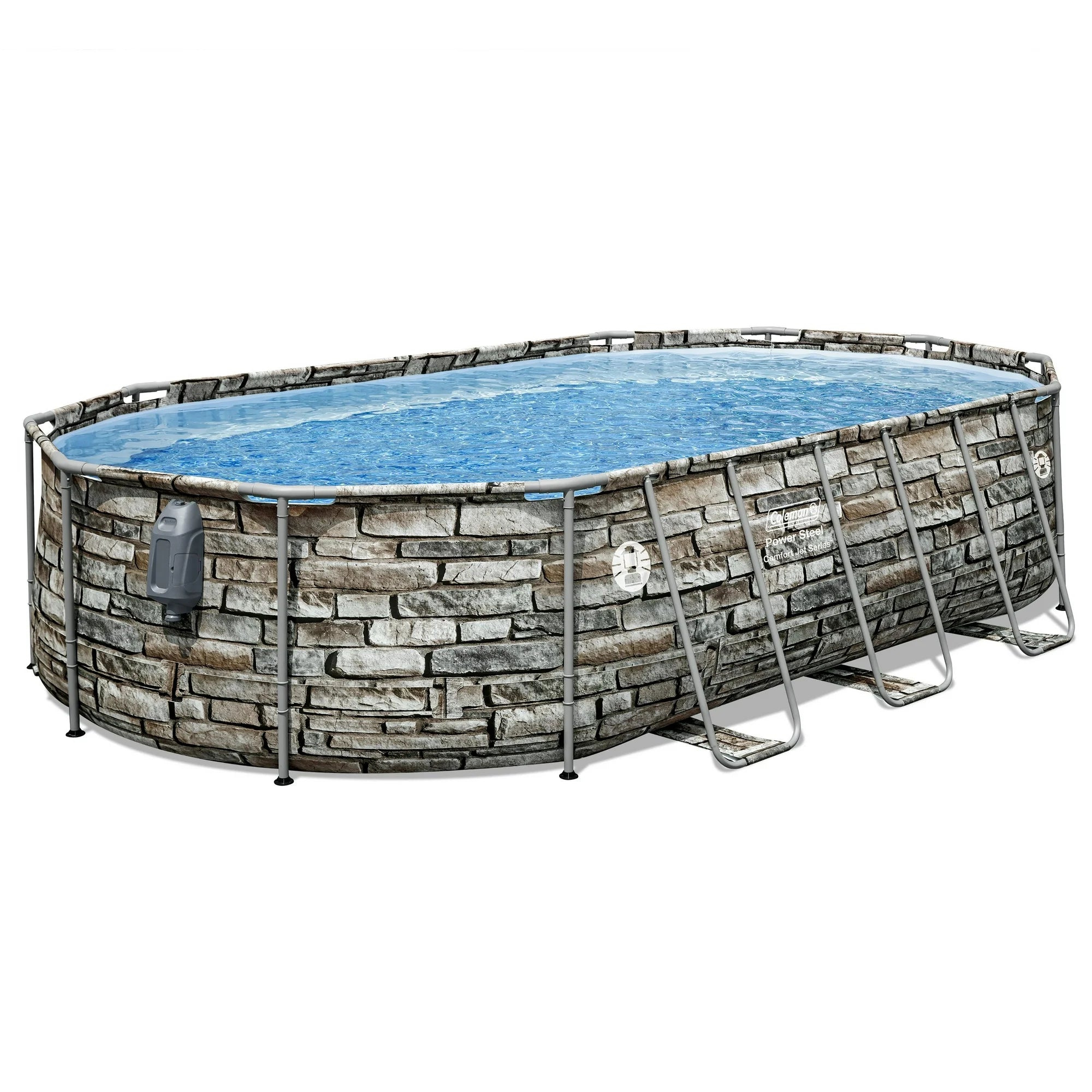 Coleman Power Steel 16′ x 10′ x 42″ Oval Above Ground Pool Set image 0