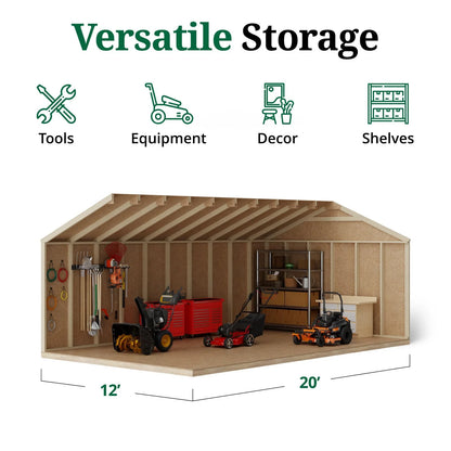 Home shed Little Cottage Co Value Gable Wood Shed Kit Blaze 32 In. image 3