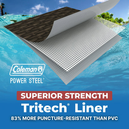 Coleman Power Steel 18 ft. x 48 in. Round Metal Frame Above Ground Pool Set image 5