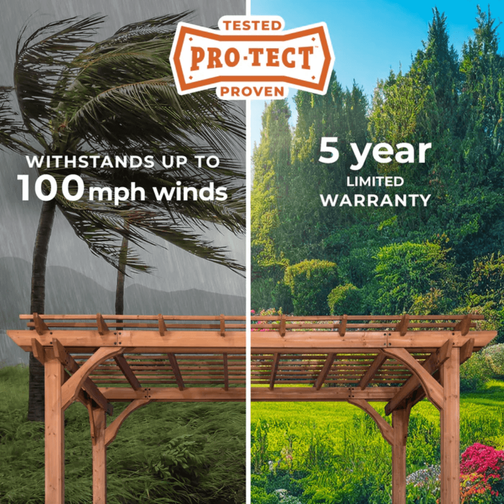 Backyard Discovery 12′ x 10′ Cedar Pergola image 3