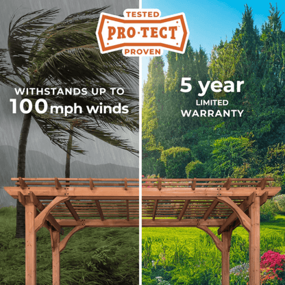 Backyard Discovery 12′ x 10′ Cedar Pergola image 3