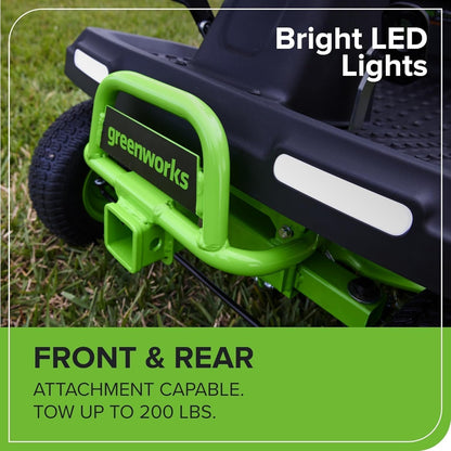 Greenworks 60V 30” CrossoverT Riding Lawn Tractor with 8.0 Ah image 2